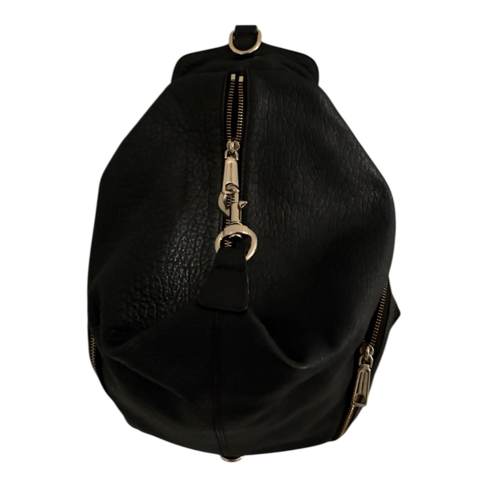 REBECCA MINKOFF Julian Gold Hardware Backpack Black Pebbled - Picture 3 of 6